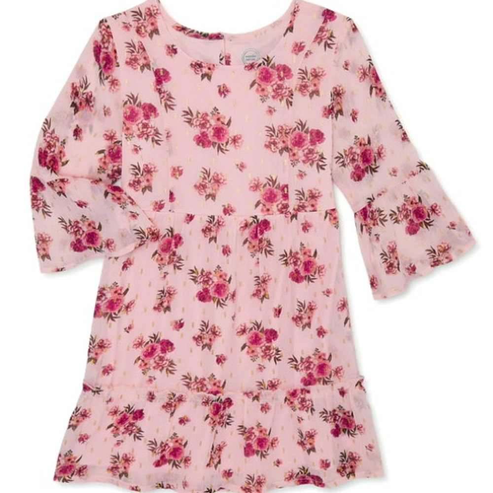 Girls Wonder Nation Pink Chiffon Dress Easter Spring NWT Size 14-16 XL